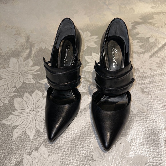 Kenneth Cole New York Wanda Leather Heels, Size 6.5, Black - Picture 11 of 16